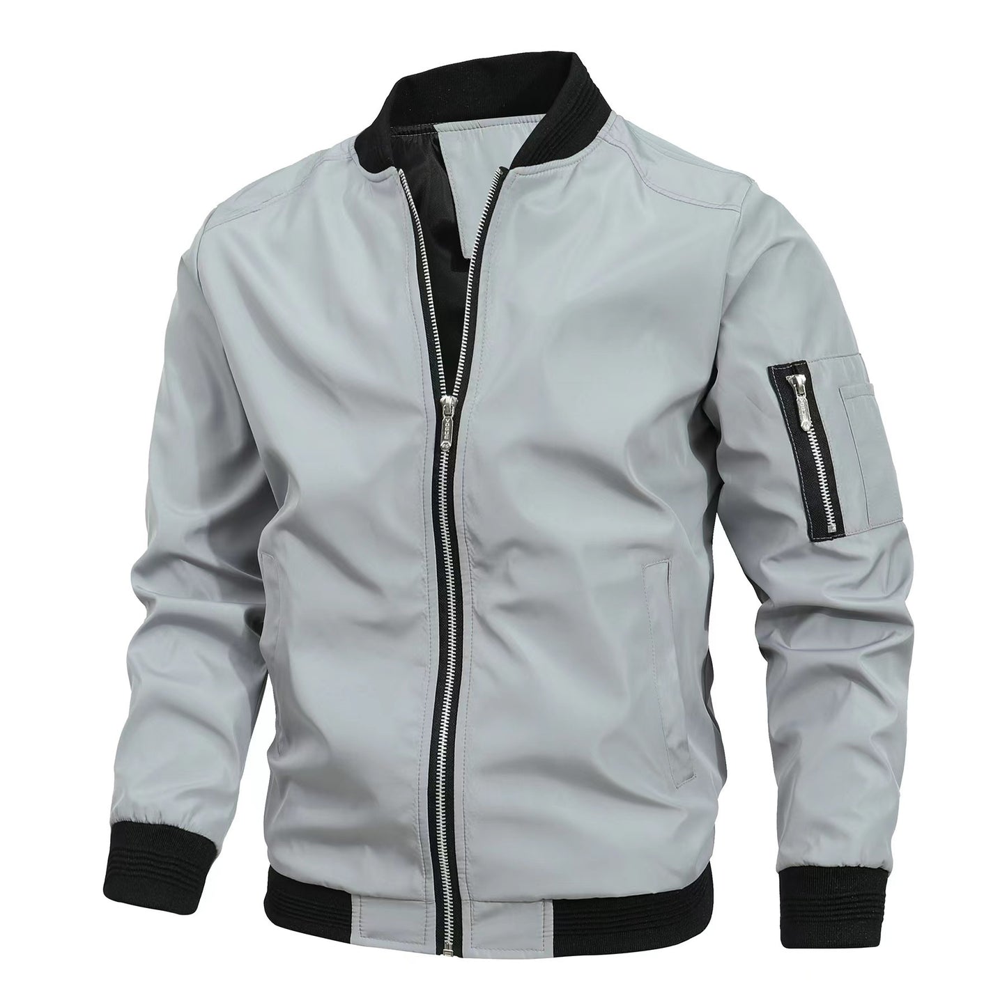 Casual Baseball Jacket Slim Fit